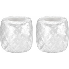 2 Pack White Polyester Nylon Plastic Rope Mājsaimniecības saišķu iepakojuma iepakojuma Dārzkopība Amatniecība 250m garums