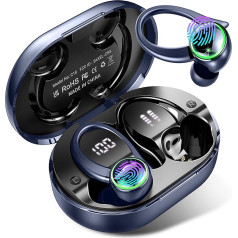 Bluetooth austiņas Sport, In-Ear austiņas bezvadu ar 2 ENC mikrofoniem HD zvanam, Bloototh 5.3 Bass Boosted Stereo skaņas austiņas ar 48H USB C uzlādes korpusu LED displejs, IP7 ūdensizturīgs