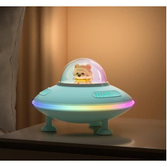 Bluetooth Lautsprecher Klein mit Licht Coole Sachen Geschenke für Jungs Musik Box RGB Lichter Astronaut Raumfahrzeug Nachtlicht Lautsprecher Gaming Zimmer Deko Geschenke für Kinder,Teenager,Mädchen