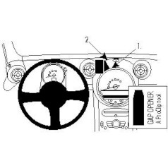 Brodit | ProClip Fahrzeughalter 854661 | Made IN Sweden | Mittelbefestigung | für linkslenkende Fahrzeuge | passt für alle Brodit Gerätehalter, schwarz