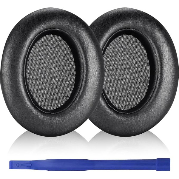 Aiivioll Aizvietojamie austiņu spilventiņi Sony WH-XB910N XB910N austiņām Protein Leather Memory Foam Pads with Mesh (1 Pair) (Black)