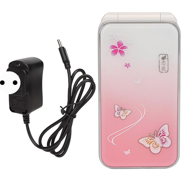 N509 2G saliekamais tālrunis, 2,4 collu HD krāsu displejs, divas SIM kartes, atbloķēts GSM tālrunis ar SOS ārkārtas izsaukuma pogu, 6800 mAh, viegli lietojams. (100 240 V) (rozā)