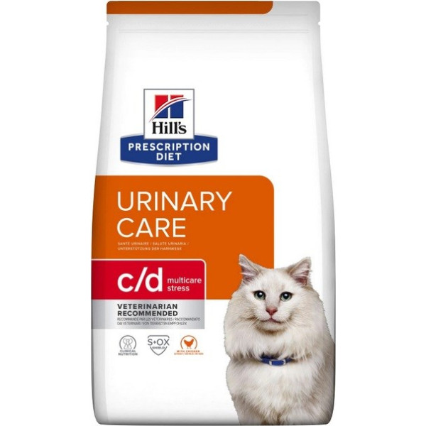 prescription diet urinary care feline c/d multicare stress chicken - sausa kaķu barība - 3 kg