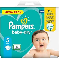 Pampers (senoji versija), 5 dydžio sauskelnės 76, 11-16 kg (2 pakuotės)