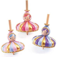 Djeco Princess Spinning Top, 5 cm Diametrs x 7 cm Augstums