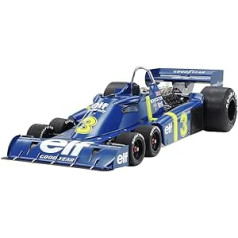 TAMIYA 12036 1:12 Tyrell P34 Six Wheeler ar kodinātām daļām — uzticama kopija, modeļu veidošana, plastmasas komplekts, amatniecība, hobijs, līmēšana, modeļu komplekts, montāža, nekrāsots, daudzkrāsains, vidējs