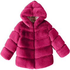 UnoSheng Ziemas lietusmētelis Toddler Jaka Rudens Modes Ziemas Toddler Fleece Collar Soild Jakas Siltas Kapuces Vilnas jaka Mēteļi Crop Pullover Pusaudžiem