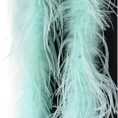 2 metrai pūkuotas natūralus stručio plunksnas boa stručio plunksnos kirpimas šalikas, dažytas įvairioms vakarėliams, dekoravimo slyvoms šalikas, mėtų žalias