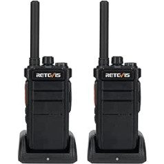 Retevis RB626 Walkie Talkies with Long Range, Professional Radio with Wireless Cloning, 2000 mAh Battery, Torch, Rechargeable Walkie Talkies for Vehicle Driving (Pack of 2)