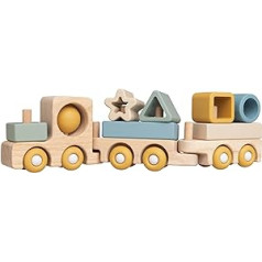 BO BABY'S ONLY - Holzzug Swirl - Toy for Boys and Girls - Motor Skills Toy Baby - High-Quality Wooden Toy - From 6 Months