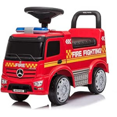 Milly Mally Vehicle Mercedes Antos Ride-On bērniem vecumā no 1 līdz 3 gadiem automašīna ar interaktīvu stūri ugunsdzēsēju brigādi