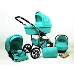 Isofix Pushchair 3-in-1 2-in-1 Combination Pushchair Q-Step by SaintBaby Mint 2-in-1 without Baby Seat