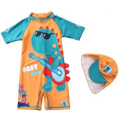 KAKU NANU Baby Bathing Suit, UV Baby Swimsuit One-Piece Baby Wetsuit Toddler Swimsuit Rash Guard Swimwear Wetsuit UPF 50+ Sun Protection for Baby Girls Boys 0-6 Years