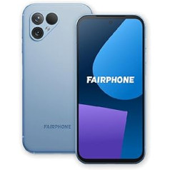 Fairphone 5 5G 256 GB + 8 GB RAM divu SIM karte (nano-SIM + eSIM) Android 13 atbloķēts viedtālrunis (Sky Blue)