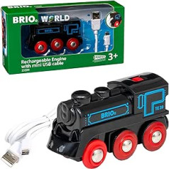 BRIO Bahn 33599 uzlādējams dzinējs ar Mini USB, melns