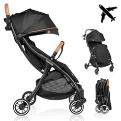 LIONELO Julie One Buggy ratiņi līdz 22 kg, regulējams atzveltne un kāju balsts, moskītu tīkls, kāju sildītājs, dzērienu turētājs un transportēšanas soma, salokāms