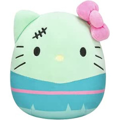 Squishmallow Official Kellytoy Halloween Squishy Soft plīša dzīvnieks (Sanrio® Hello Kitty® Franken Kitty, 8 collas)