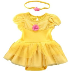 FMYFWY Baby Girl Snow White Mermaid Sofia Belle Princess Costume Halloween Christmas Birthday Romper Tutu Dress with Headband