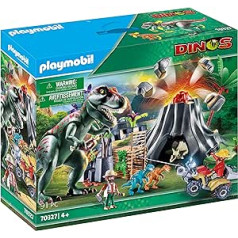 Playmobil 70327 Dinos XXL T-Rex dinozaurs ar vulkāna izvirduma ainu un figūrām