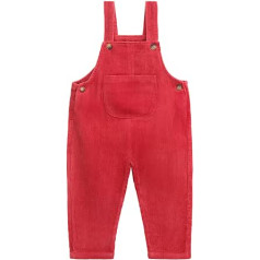 Camilife Baby Toddler Boys Girls Corduroy Dungarees Overall Corduroy Dungarees Corduroy Trousers Harem Trousers for 1-4 Years Old Vintage Retro Red Size 80/86/92/98/104