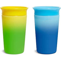 Munchkin Miracle 360 Spalvą keičiantis Sippy puodelis, 255 ml, mėlyna/geltona, 2 vnt.