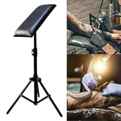 Armrest Tattoo Arm Rest Leg Stand Heavy Duty Height Adjustable Hand Lever Tattoo Armrest (Black)