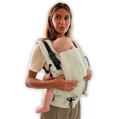Amarsupiel evoliucinė ir ergonomiška nešioklė – patogi ir lengvai reguliuojama ant nugaros – Medvilninė nešynė naujagimiams – ekologiška ir kvėpuojanti – Kengūra kūdikiams (mėtinė)