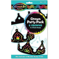 Melissa & Doug Crown Scratch Art ballīšu komplekts