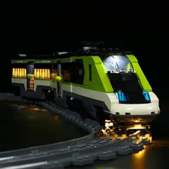 LocoLee LED apgaismojuma komplekts Lego ātrajam vilcienam, LED apgaismojuma komplekts Lego 60337 Lego City Express pasažieru vilcienam - tikai lukturu komplekts, nevis Lego modelim