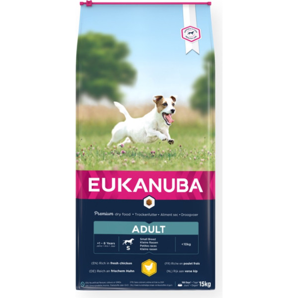 Eukanuba active adult small breed - rich in fresh chicken - 15kg