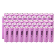 50x elementų baterija 18650 li-ion inr1865026e 3.6v 2600mah