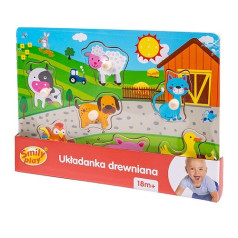 Wooden farm and farm puzzle