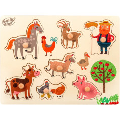 Wooden puzzle farm animals