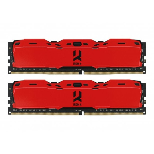 Goodram ddr4 16gb pc4-25600 (3200mhz) 16-20-20 divu kanālu komplekts irdm x sarkans 1024x8