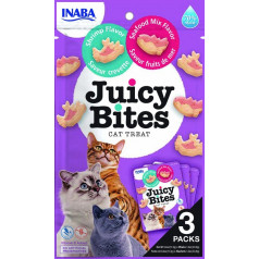 Inaba juicy bites with shrimp and seafood flavor - cat treat - 3x11.3 g