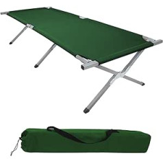 BB Sport Camping Bed XXL Folding Bed 210 x 72 x 45 cm Camping Bed up to 200 kg Load Capacity Portable Folding Lounger Travel Comfortable Stable