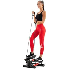 Hop-Sport HS-035S Swing Stepper ar borta datoru un treniņu siksnām, regulējamu pakāpiena augstumu un pretestību