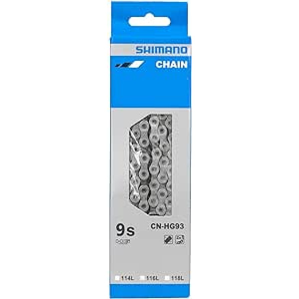 Shimano CN-HG93 unisex pieaugušo ķēde 9 ātrumu sudraba