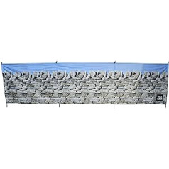 Olpro Wall 4 Pole Wind Break - Stone, 4.8 x 1.4 m