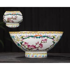 Servēšanas bļodas, graudaugu bļodas, keramikas bļoda* Ķīnas antīka pils stila porcelāna rīsu bļoda, putras bļoda, zupas bļoda, 13 cm, 5 collu rīsu bļoda, izcils izskats, siets, sarkano rīsu bļoda