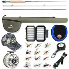 sprinton Maximumcatch Extreme Fly Rod Combo 3/4/5/6/7/8wt Fly Rod and Fly Reel Outfit with Accessories