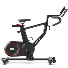 Indoor Cycle AsVIVA S18 Indoor Bike I Includes Polar T34 Heart Rate Strap & Sports Computer I SPD Click Pedals I Electrically Adjustable Resistance I Quiet Belt Drive I Designed in Germany Black