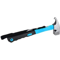 Alomejor Camping Hammer Steel Hammer Portable Rubber Handler Camping Hammer with Lanyard for Indoor Outdoor Use Tent Pegs