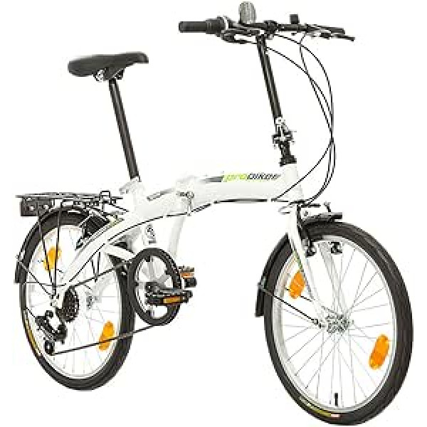 Multibrand Probike salokāms 20 collu saliekams velosipēds, Shimano 6 ātrumu, vīriešu un zēnu velosipēds, dubļusargi, piemērots no 155 cm līdz 185 cm