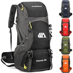 Hiking Backpack 50L Men Women Trekking Backpack Ultralight Foldable Travel Backpack Hiking Backpack Large Climbing Daypack for Travel Mountaineering Camping Outdoor Travel Sports