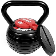 Yes4All čuguna tējkanna ar aizsargājošu gumijas bāzi, spēka trenēšanas kettlebells svara celšanai, kondicionēšanai, spēka un pamata treniņam