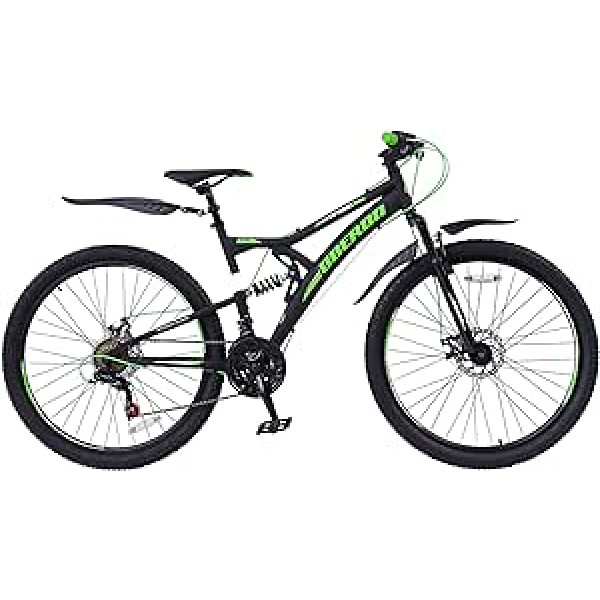 27,5 collu bērnu zēnu meiteņu velosipēds Bērnu velosipēds zēnu velosipēds kalnu velosipēds MTB velosipēds 18 ātrumu Shimano pilnībā piekares dakšu disku bremžu mehāniskā Oberon melna zaļa