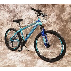 24 Inch Aluminium MTB Mirage Spring-Loaded, 21-Speed Shimano Derailleur Gears, Disc Brakes, 2467 Turquoise