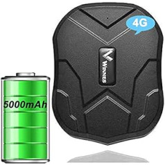 4G GPS Tracker, GPS Fahrzeug Tracking Gerät Stark magnetisch Wasserdicht Wiederaufladbar Locator für Fahrzeug, Auto, LKW, Echtzeit Positionierung Anti Diebstahl Tracking Gerät 4G TK905 5000 mAh