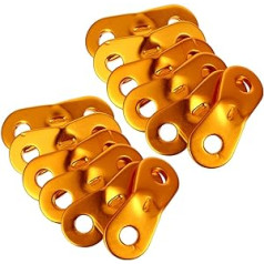 Sosoport 120 STK Doppelöse Windseilschnalle Zeltschnurspanner Windfester Decksnagel Befestigungsmaterial Für Zeltkordeln Abspannseilspanner Decksanker Aluminiumlegierung Plane Winddicht